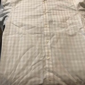 White checkered button up